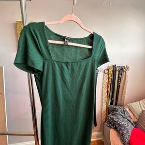 Forever 21 Ribbed Green dress